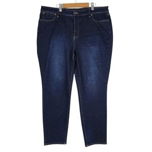 Talbots Flawless Slim Ankle Curvy Jeans Size 16  Dark Wash Women’s